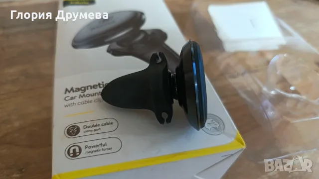 Магнитна стойка/поставка Baseus за телефон в кола, Луксозна, Черна, снимка 3 - Аксесоари и консумативи - 55502936