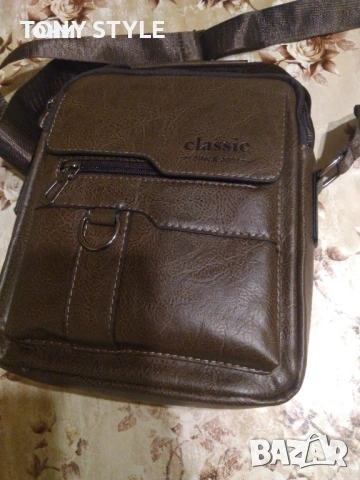 Classic Оригинал Нова Мъжка Кожена Чанта, снимка 10 - Чанти - 55157602