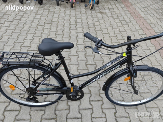 PA Алуминиев велосипед 26" Velotec CITY черен, снимка 3 - Велосипеди - 54398488