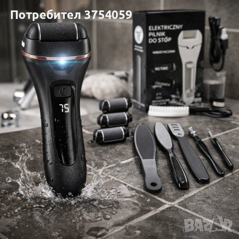 Електричска пила за крака - пълен комплект за базов педикюр, снимка 2 - Електрически пили за пети - 55179210
