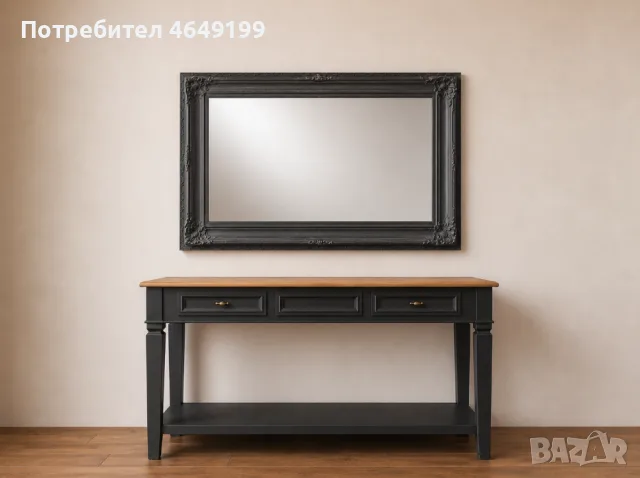 Класическа конзолна маса с огледало, снимка 2 - Маси - 55602634
