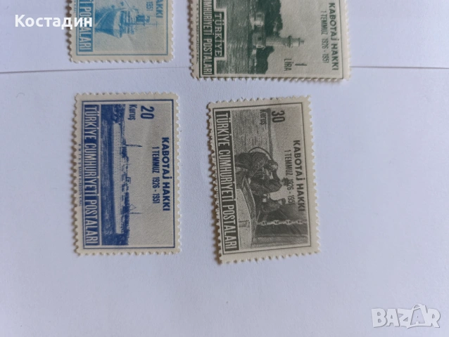 Пощенски марки Турция 1951, снимка 4 - Филателия - 53981764