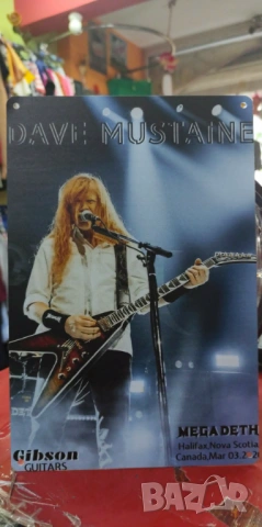 Dave Mustaine-метална табела(плакет), снимка 2 - Китари - 54458225
