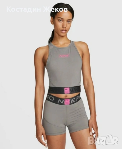  Нов.Дамски оригинален спортен кроп топ Nike Pro Dri-FIT Graphic Crop Tank . 