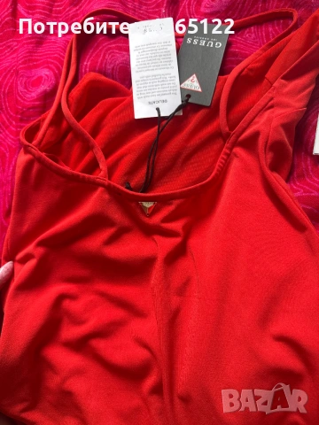 Червен цял бански Guess , снимка 2 - Бански костюми - 55011788