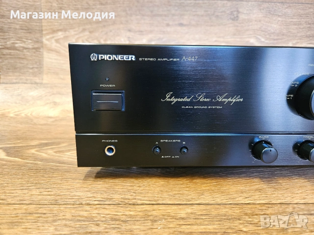Усилвател Pioneer A-447 – Японска мощ и детайл, Made in Japan, снимка 3 - Ресийвъри, усилватели, смесителни пултове - 54629270