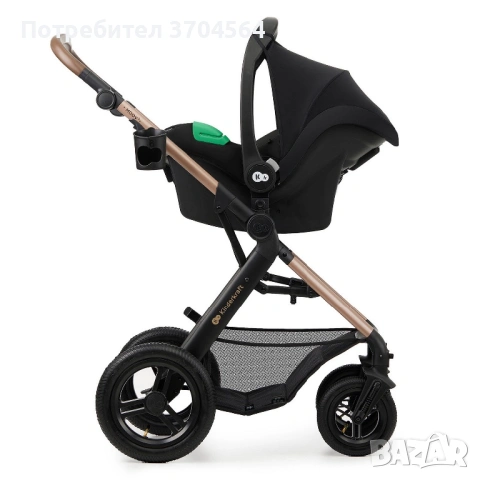 KinderKraft MOOV 2 бебешка количка 3в1 Основа Isofix Kinderkraft Mink, снимка 7 - Детски колички - 54401802