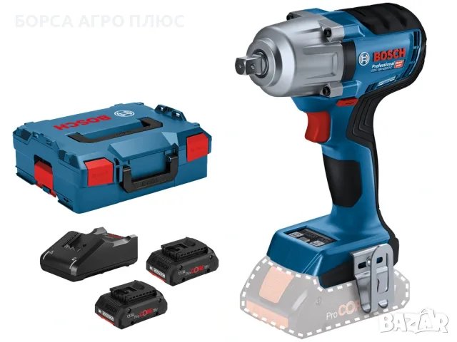 Bosch GDS 18V-450 PC 2xProCORE 4.0Ah 450Nm Ударен гайковерт Professional L-BOXX Нов