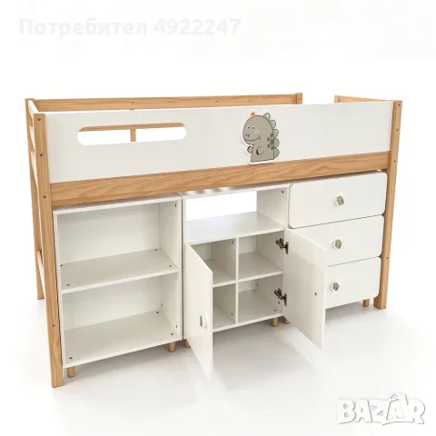 Детско  легло от МДФ  И Дърво , снимка 3 - Мебели за детската стая - 55695826