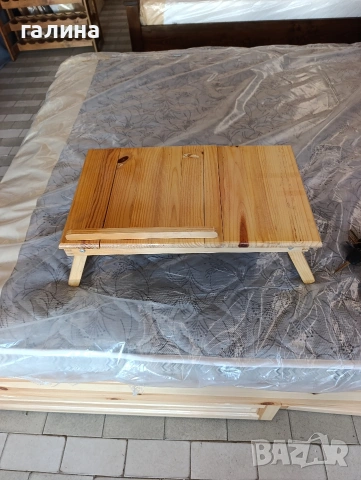 Дървена масичка за легло с регулируе плот с 5 степени, снимка 11 - Други - 54351085