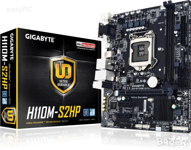 Дънна платка Gigabyte H110M-S2HP socket 1151 + CPU Intel Pentium G3250, снимка 3 - Дънни платки - 54781204