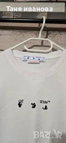 Off White XL-мъжка тениска (А-167), снимка 2 - Тениски - 55639861