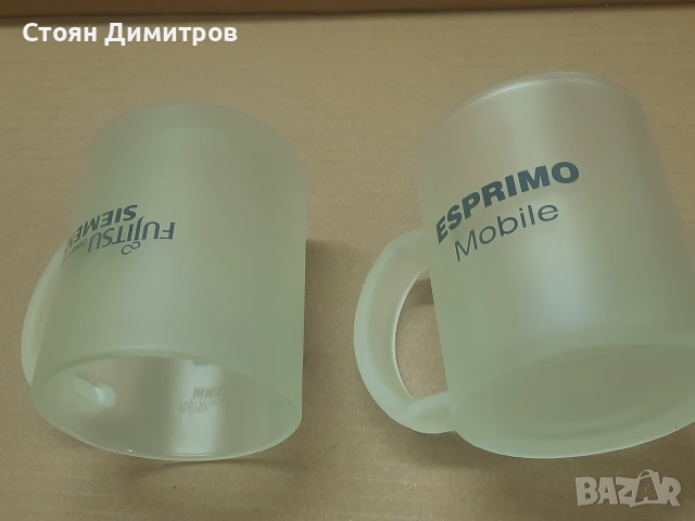 Стъклени рекламни чаши Fujitsu Siemens , снимка 2 - Чаши - 55148995