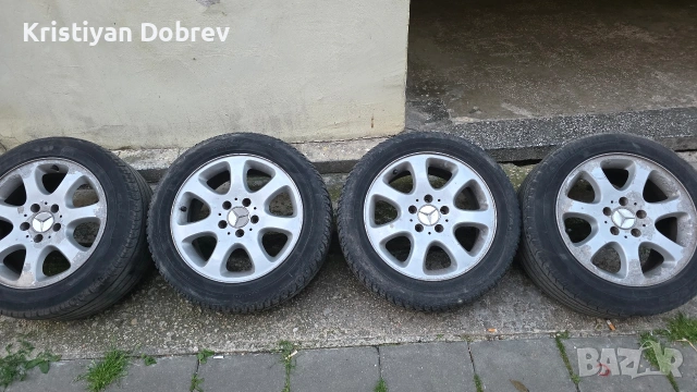 Оригинални джанти за Мерцедес/Mercedes 16" 5x112 - 6.5J ET32 с гуми (2 зимни + 2 летни)