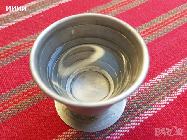 Военна сгъваема чаша с калъф, снимка 4 - Антикварни и старинни предмети - 54313672