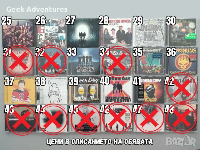 Rock/Punk Metal Music Albums CDs Оригинални Рок Пънк Музикални Дискове, снимка 3 - CD дискове - 46680866