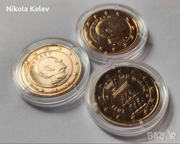 2 евро Монако и Сан Марино , снимка 2 - Нумизматика и бонистика - 55499673