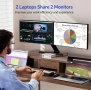 KCEVE 15-в-1 KVM превключвател USB C докинг станция,USB 3.0 KVM превключвател 2 монитора 2 лаптопа , снимка 2