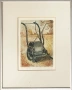 Стара картина, суха игла, литография, офорт, графика, подписана. Warner Hemstede, снимка 1