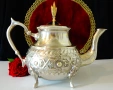 Посребрен бронзов чайник Al Ouar,печат. , снимка 5