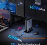 WAVLINK USB C докинг станция 125 W зареждане за лаптоп, снимка 3