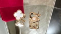 Van Cleef & Arpels VCA Rose Gold Mother of Pearl Vintage Alhambra Clips Дамски Обеци, снимка 2