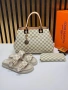 Louis Vuitton Нов Дамски Комплект Луи Витон Чехли Чанта Различни Цветове , снимка 10