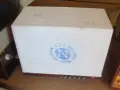 Стар колекционерски български лампов телевизор с покривало и крака., снимка 1