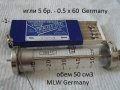 Стъклени спринцовки Germany разни - списък, снимка 1