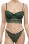Hunkemöller дамски комплект бельо в тъмнозелено – сутиен 70C и бикини L, снимка 1