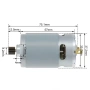 Електромотор RS550 GRS550VC 21V 28000 RPM с 14 зъба – за акумулаторен мини верижен трион 10324, снимка 3