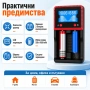 Универсално интелигентно зарядно устройство за батерии 18650 16340 26650 2 слота бързо зареждане, снимка 4