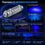 Мощен син акумулаторен лазер 5000mW пойнтер горящ палещ клечка кибрит балон с предпазни очила, снимка 7
