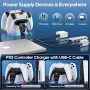 Зарядна станция за PS5 контролер - Съвместима с Playstation 5 Edge и Dual Controller Gaming, снимка 8