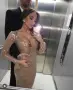 Официална рокля с пайети тип русалка Nude, снимка 9