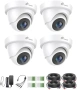 Нов CCTV комплект 4 камери 2MP 1080P нощно виждане BNC за охрана наблюдение дом, снимка 1