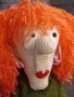 Плетена кукла Crazy Ginger, плетена кукла crazy леля с оранжева коса, забавна кукла за подарък, снимка 4
