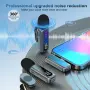 Комплект 2 безжични Lavalier микрофона dralud M1 за iPhone, Android, USB-C и Lightning, снимка 2