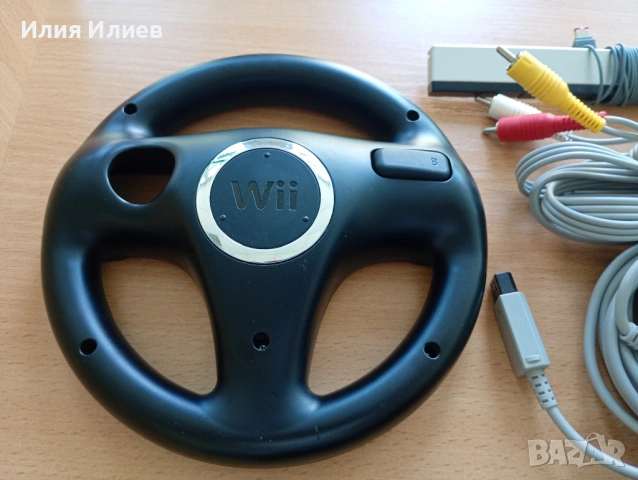 Nintendo Wii Black set with steering wheel, снимка 6 - Nintendo конзоли - 54669222