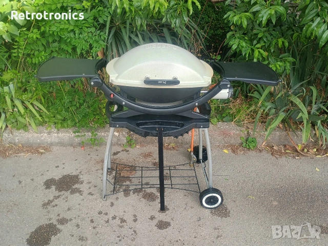 Газово барбекю Weber Q 2200 с оригинална количка и покривало – Отлично състояние