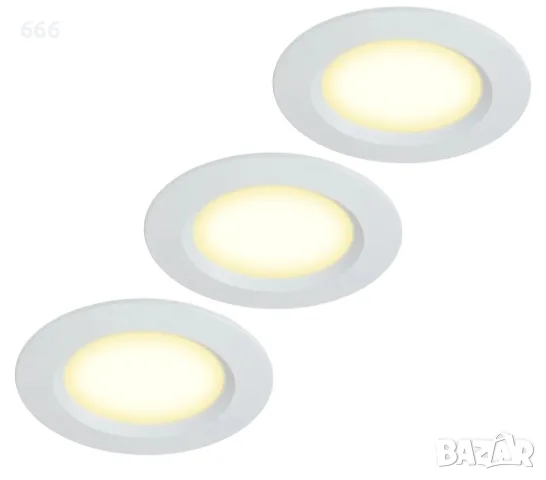 Комплект от 3 вградени лампи за мебели 12V