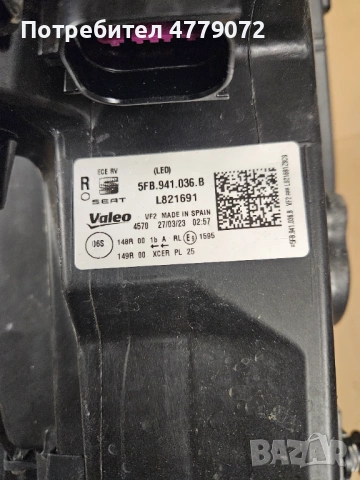 Оригинален десен лед фар за Cupra Leon, снимка 3 - Части - 53994328