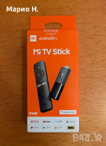 Xiaomi Mi TV Stick, Android, мултимедиен плейър, като нов, снимка 2 - Плейъри, домашно кино, прожектори - 54440548