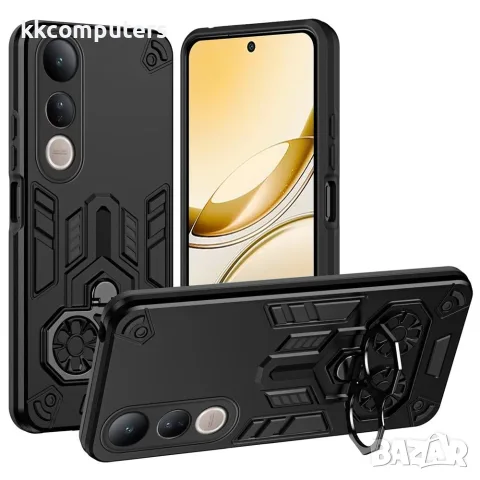 Калъф за vivo V50 Lite 4G/5G – PC + TPU, Въртящ се стенд, 2 цвята