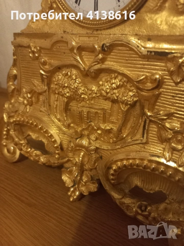 Античен настолен часовник, снимка 2 - Антикварни и старинни предмети - 54230121