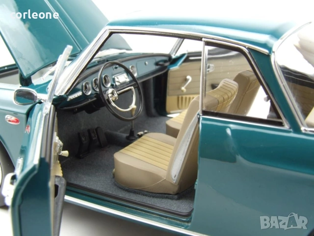 Volkswagen Karmann Ghia 1500 1963 - мащаб 1:18 на Norev моделът е нов в кутия VW, снимка 6 - Колекции - 54855189