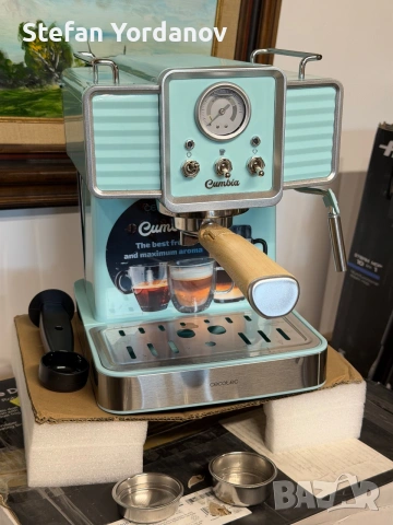 Ретро еспресо кафемашина-Cecotec Cumbia Power Espresso 20 Tradizionale., снимка 2 - Кафемашини - 55101035