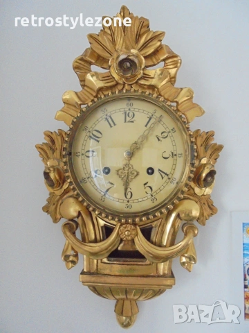 № 8663 Старинен стенен механичен часовник   