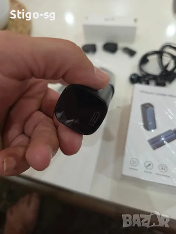 Безжичен лавалиерен микрофон, комплект 2 броя, USB, активна шумопотискаща технология, снимка 7 - Микрофони - 55613718