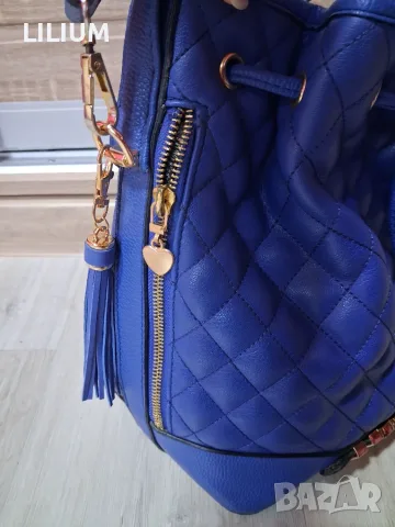 Чанта Moschino Кралско синьо, снимка 2 - Чанти - 55337506